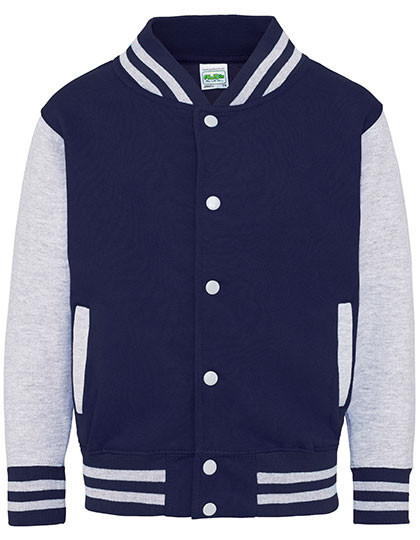 Just Hoods Kids´ Varsity Jacket Oxford Navy