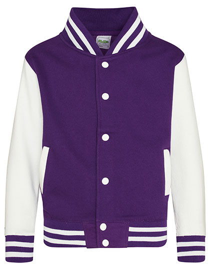 Just Hoods Kids´ Varsity Jacket Purple