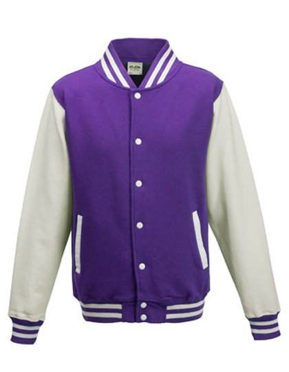 Just Hoods Varsity Jacket Purple