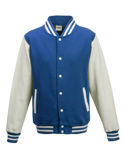 Just Hoods Varsity Jacket Royal Blue