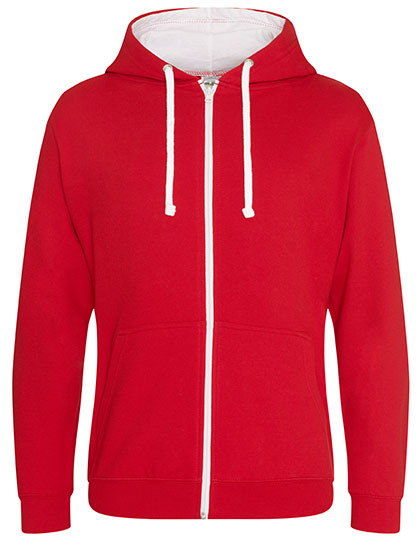 Just Hoods Varsity Zoodie Fire Red