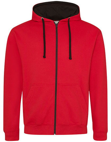 Just Hoods Varsity Zoodie Fire Red
