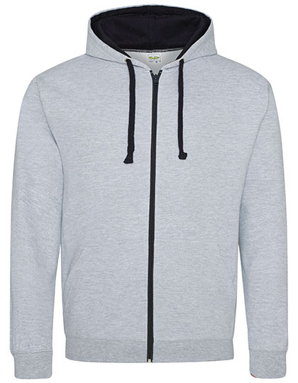 Just Hoods Varsity Zoodie Heather Grey