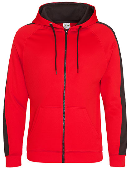 Just Hoods Sports Polyester Zoodie Fire Red