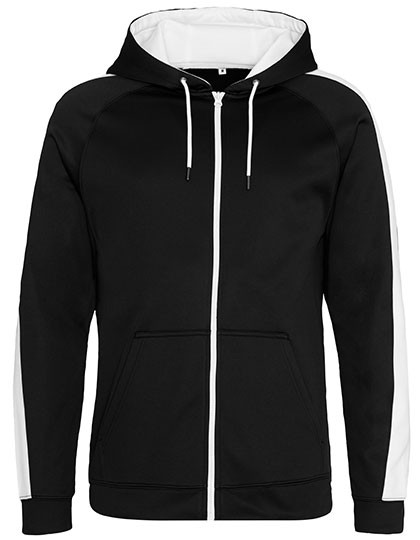 Just Hoods Sports Polyester Zoodie Jet Black