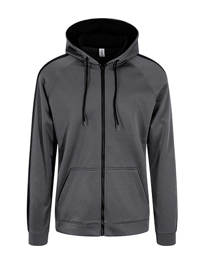 Just Hoods Sports Polyester Zoodie Steel Grey (Solid)
