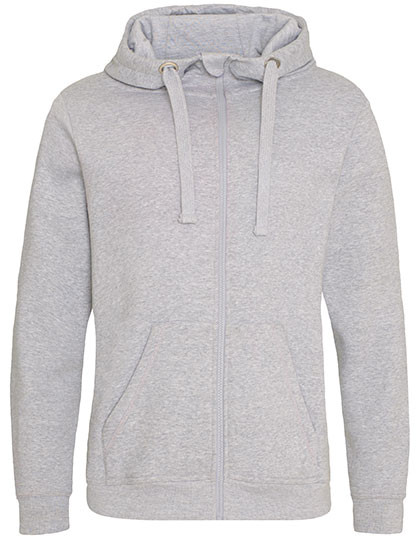 Just Hoods Graduate Heavyweight Zoodie Heather Grey