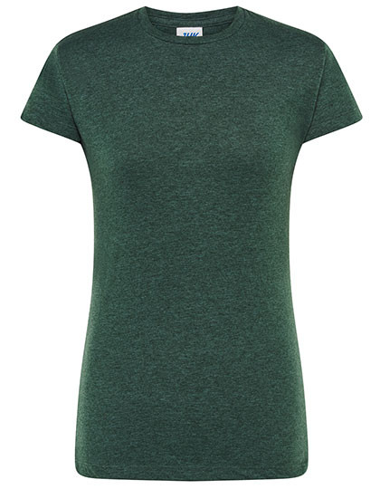 JHK Ladies´ Regular Comfort T-Shirt Bottle Green Heather