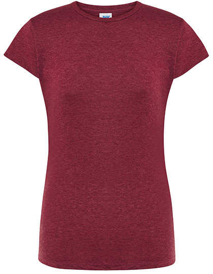 JHK Ladies´ Regular Comfort T-Shirt Burgundy Heather