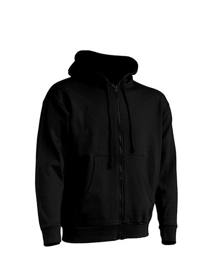 JHK Zipped Hooded Sweater Black
