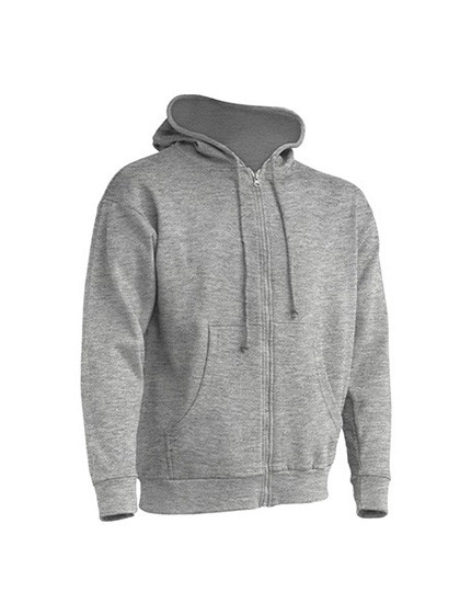 JHK Zipped Hooded Sweater Grey Melange