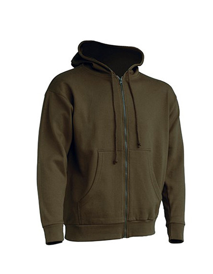 JHK Zipped Hooded Sweater Khaki