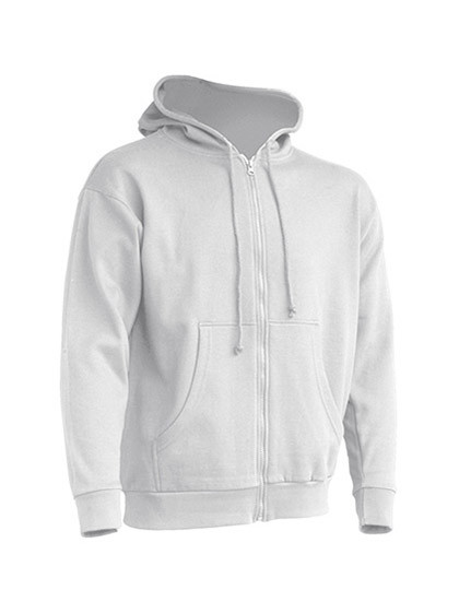 JHK Zipped Hooded Sweater White