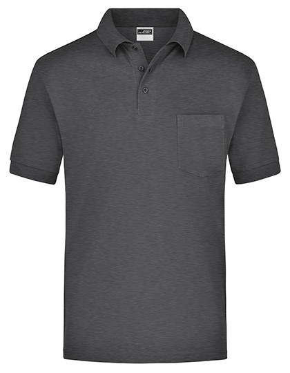 James&Nicholson Polo-Piqué Pocket Anthracite Melange