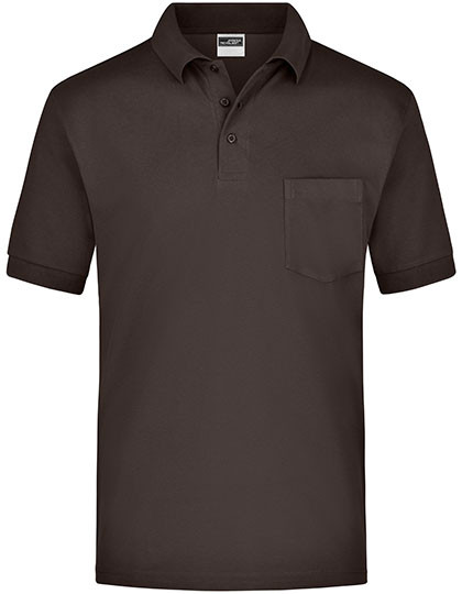 James&Nicholson Polo-Piqué Pocket Brown