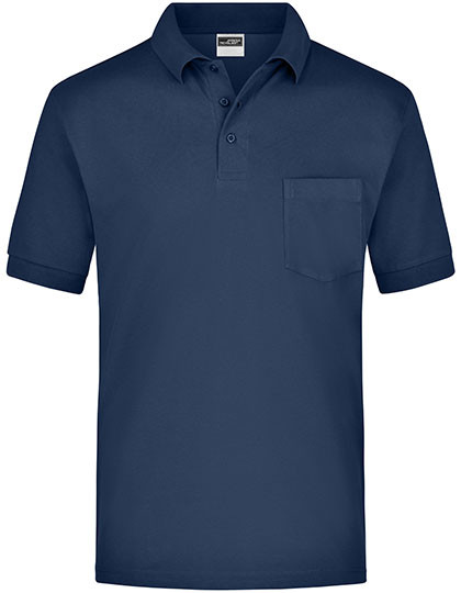 James&Nicholson Polo-Piqué Pocket Navy