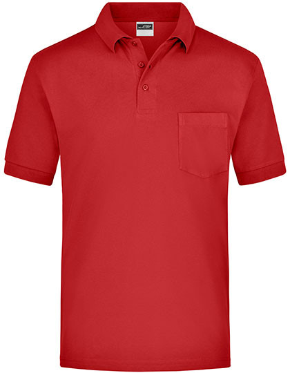James&Nicholson Polo-Piqué Pocket Red