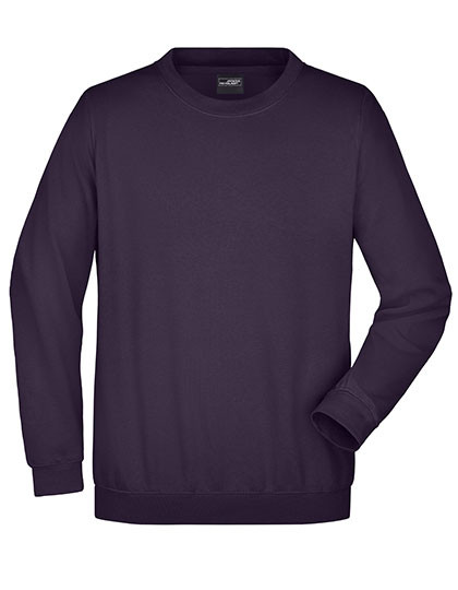 James&Nicholson Round Sweat Heavy Aubergine