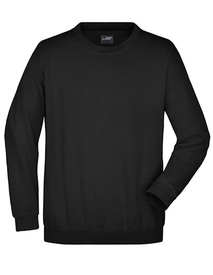 James&Nicholson Round Sweat Heavy Black