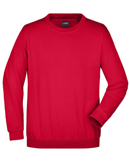 James&Nicholson Round Sweat Heavy Red