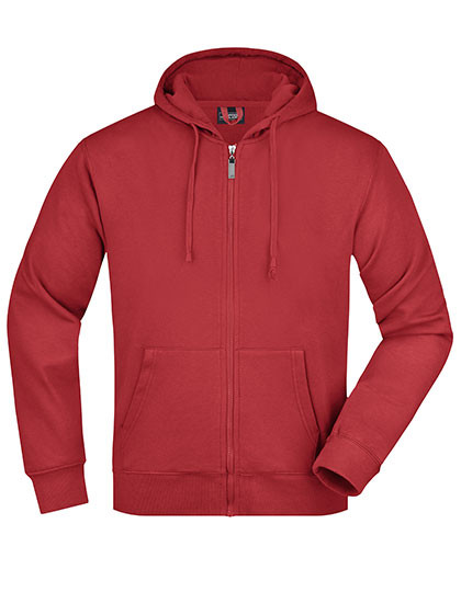 James&Nicholson Men´s Hooded Jacket Red