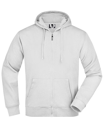 James&Nicholson Men´s Hooded Jacket White