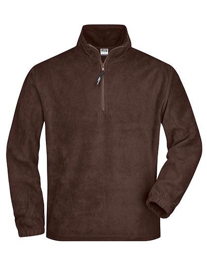 James&Nicholson Half-Zip Fleece Brown