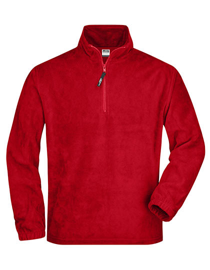 James&Nicholson Half-Zip Fleece Red