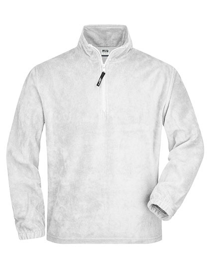 James&Nicholson Half-Zip Fleece White