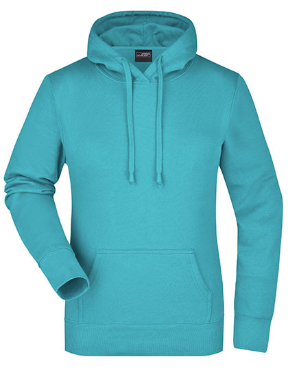 James&Nicholson Ladies´ Hooded Sweat Pacific