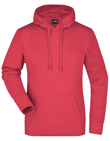 James&Nicholson Ladies´ Hooded Sweat Pink