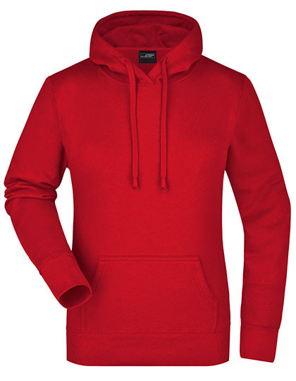 James&Nicholson Ladies´ Hooded Sweat Red