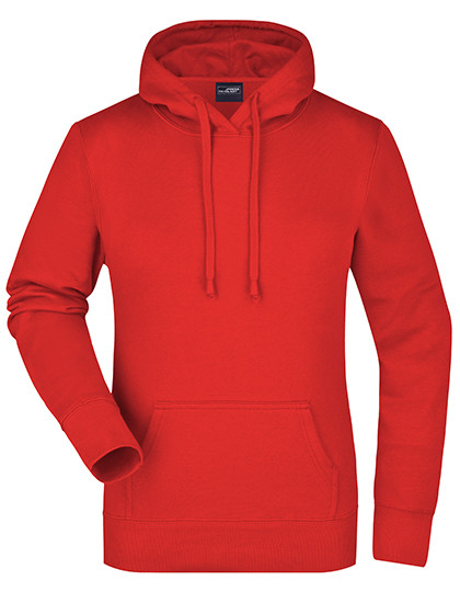 James&Nicholson Ladies´ Hooded Sweat Tomato