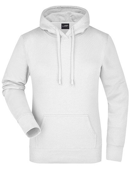 James&Nicholson Ladies´ Hooded Sweat White