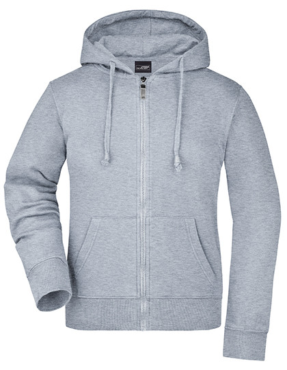 James&Nicholson Ladies´ Hooded Jacket Grey Heather