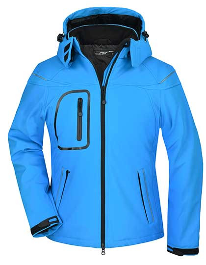 James&Nicholson Ladies´ Winter Softshell Jacket Aqua