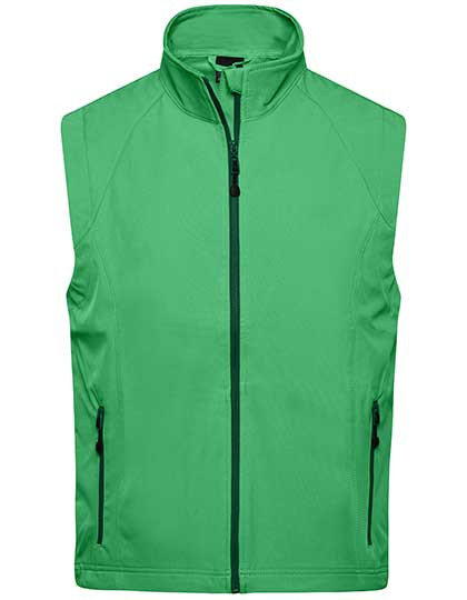 James&Nicholson Men´s Softshell Vest Green