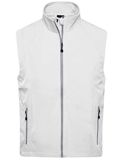 James&Nicholson Men´s Softshell Vest Off White