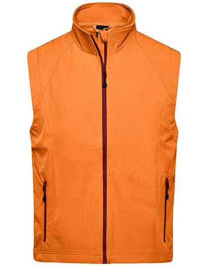 James&Nicholson Men´s Softshell Vest Orange