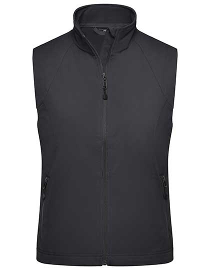James&Nicholson Ladies´ Softshell Vest Black