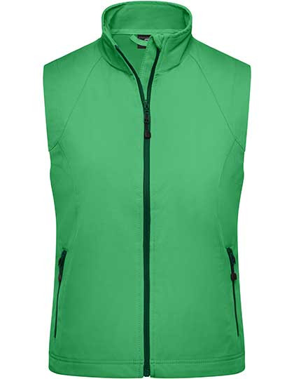 James&Nicholson Ladies´ Softshell Vest Green