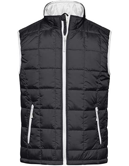 James&Nicholson Men´s Padded Light Weight Vest Black