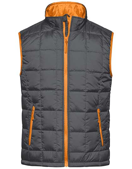James&Nicholson Men´s Padded Light Weight Vest Carbon