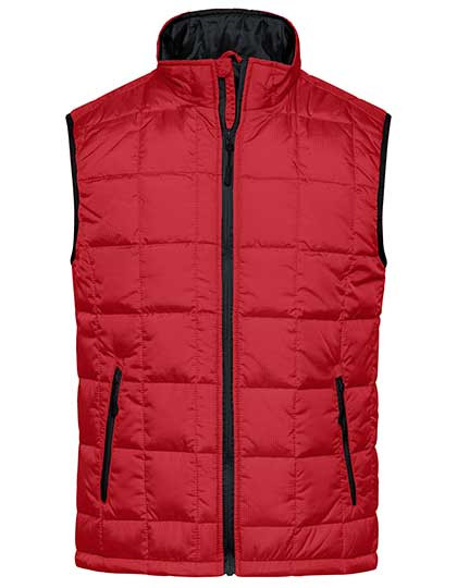 James&Nicholson Men´s Padded Light Weight Vest Red