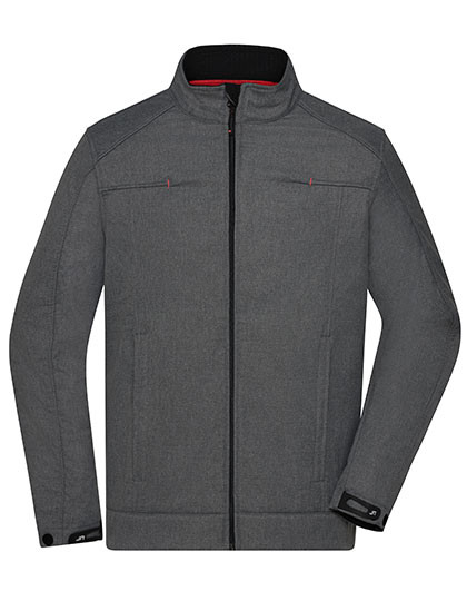 James&Nicholson Men´s Softshell Jacket Dark Melange
