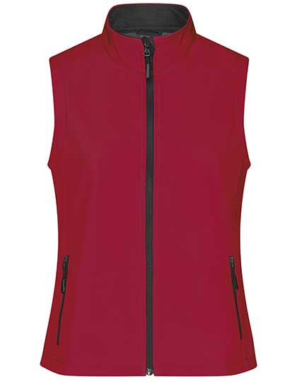 James&Nicholson Ladies´ Promo Softshell Vest Red