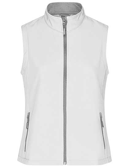 James&Nicholson Ladies´ Promo Softshell Vest White