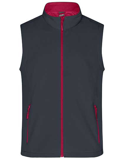 James&Nicholson Men´s Promo Softshell Vest Iron Grey
