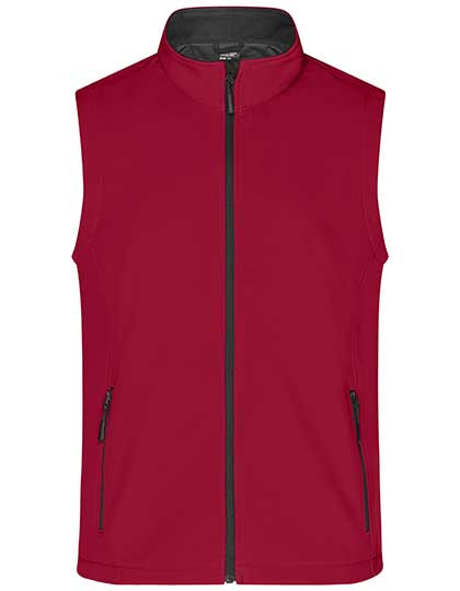 James&Nicholson Men´s Promo Softshell Vest Red