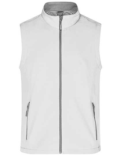 James&Nicholson Men´s Promo Softshell Vest White